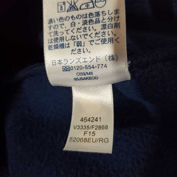 Lands End Nautical Fleece Blazer Jacket Womens Size M 10-12 Blue Anchor Buttons - Picture 9 of 10